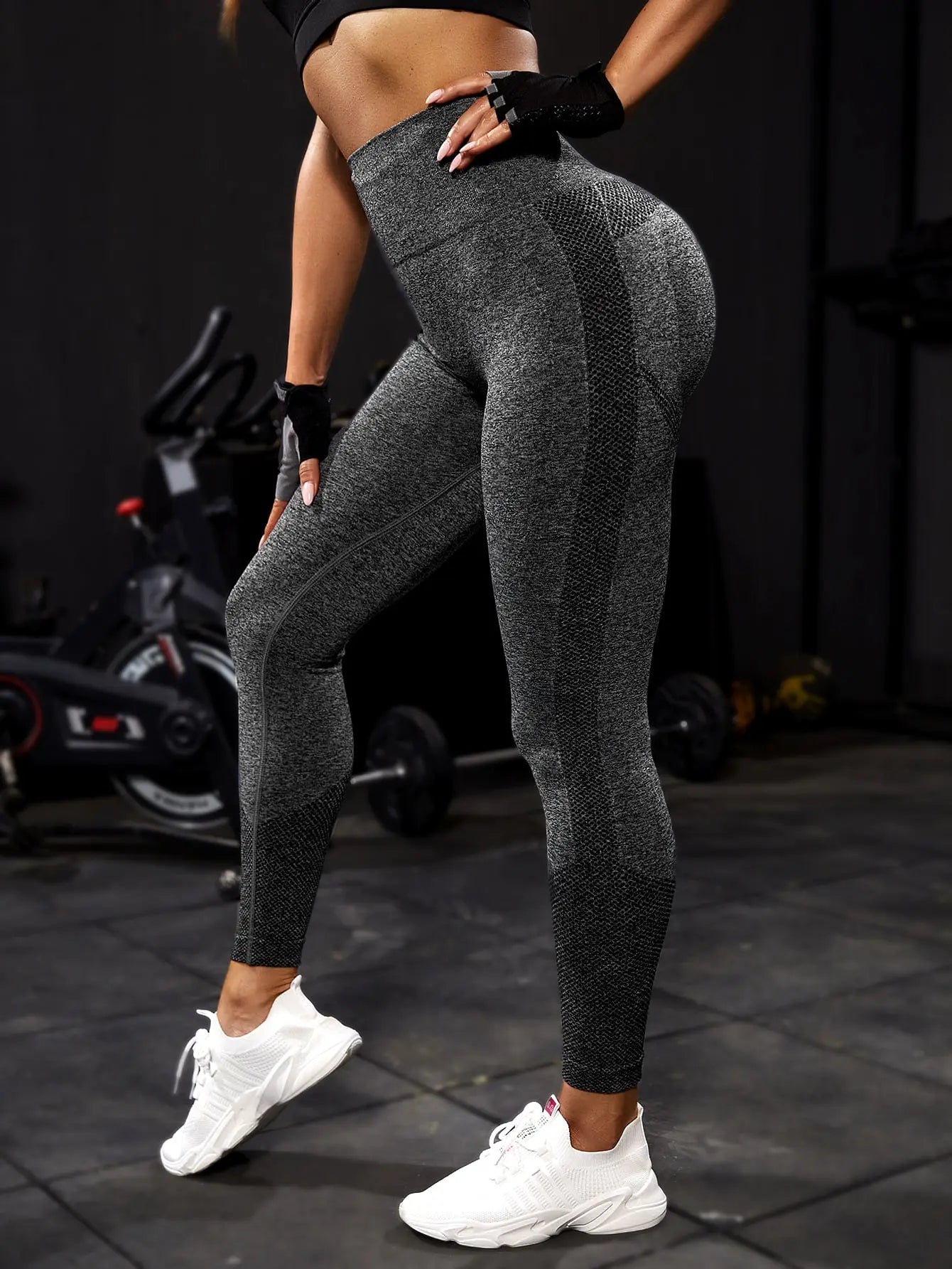 Legging femme noir - Tenue de sport Fitness - Teamshape Vêtement